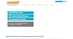 Desktop Screenshot of mausshardt-etiketten.de