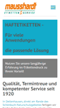 Mobile Screenshot of mausshardt-etiketten.de